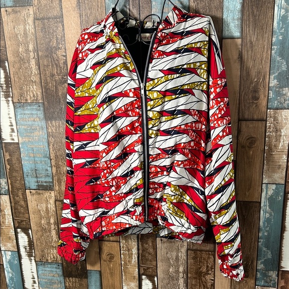 Grass-fields 2XL rayon Colorful Patterned Jacket - Picture 6 of 16